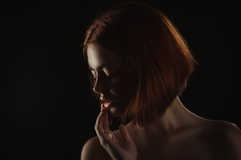 Woman practicing self-care